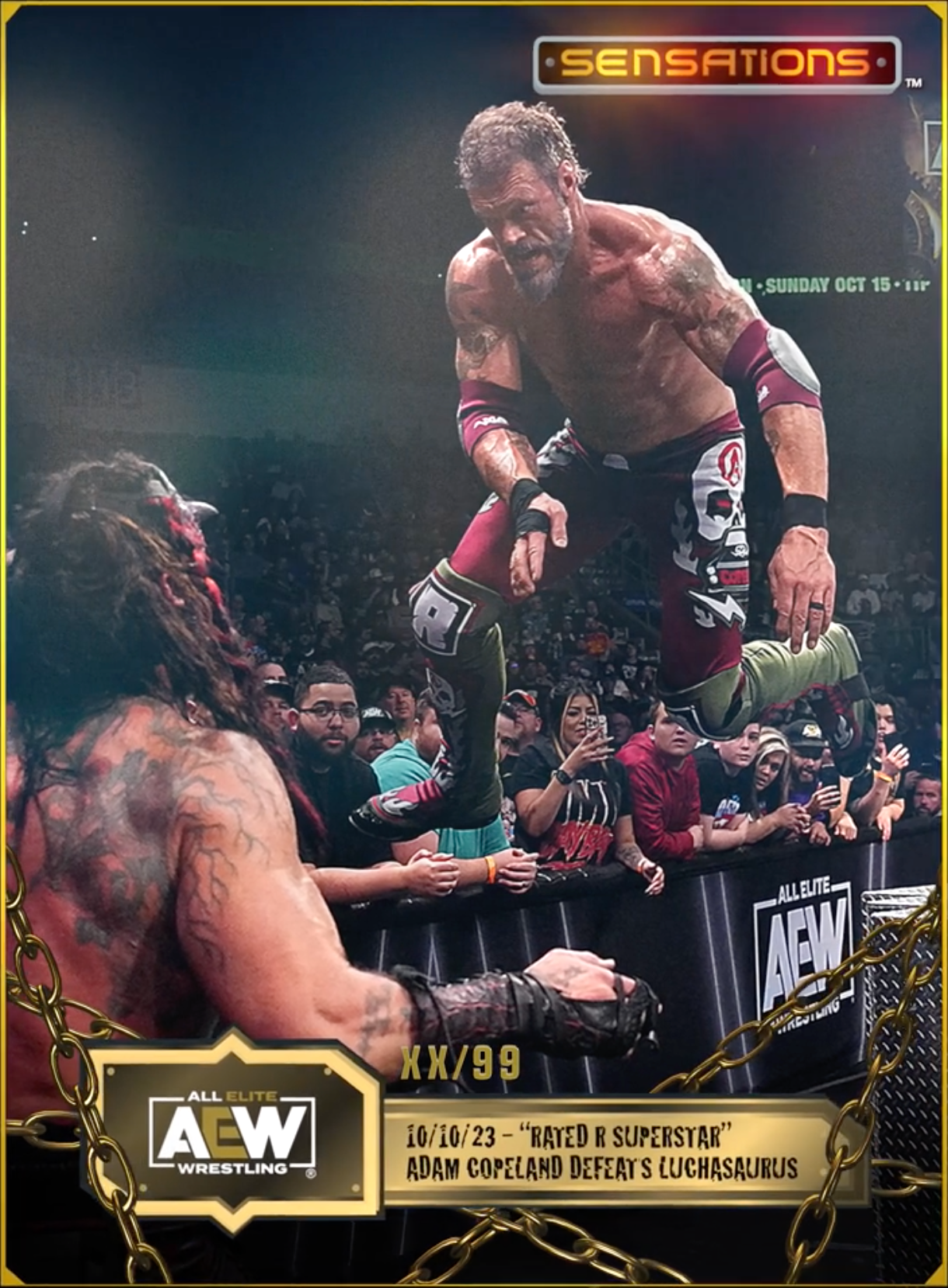 10/10/23 – “Rated R Superstar” Adam Copeland – “Rated R Superstar” Adam Copeland Defeats Luchasaurus