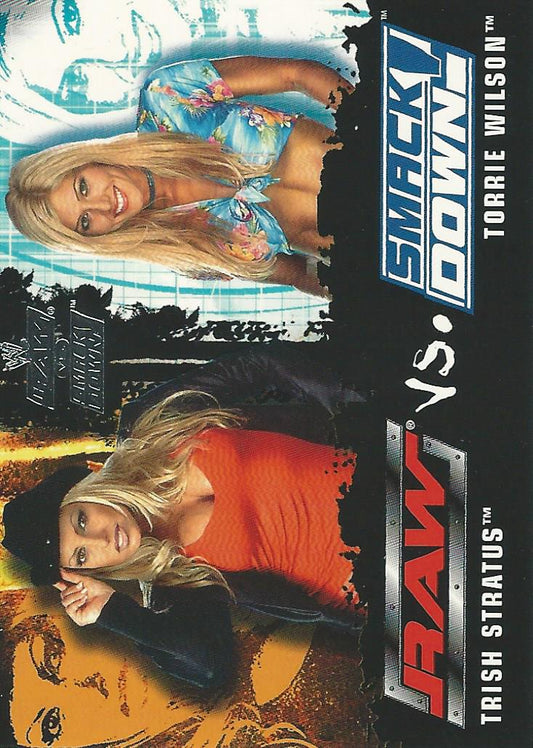WWE Fleer Raw vs Smackdown 2002 Trish Stratus vs Torrie Wilson #82