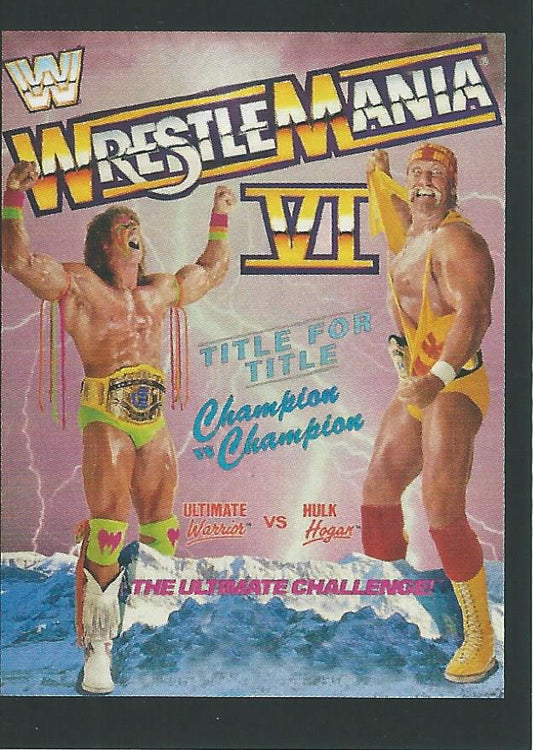 WWE Panini 2022 Sticker Collection Ultimate Warrior vs Hulk Hogan #297