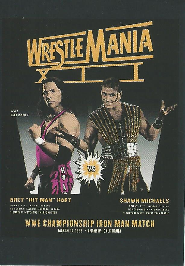 WWE Panini 2022 Sticker Collection Shawn Michaels vs Bret Hart #298