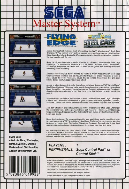 WWF WrestleMania Steel Cage Challenge [Sega Master System] PWcatalog