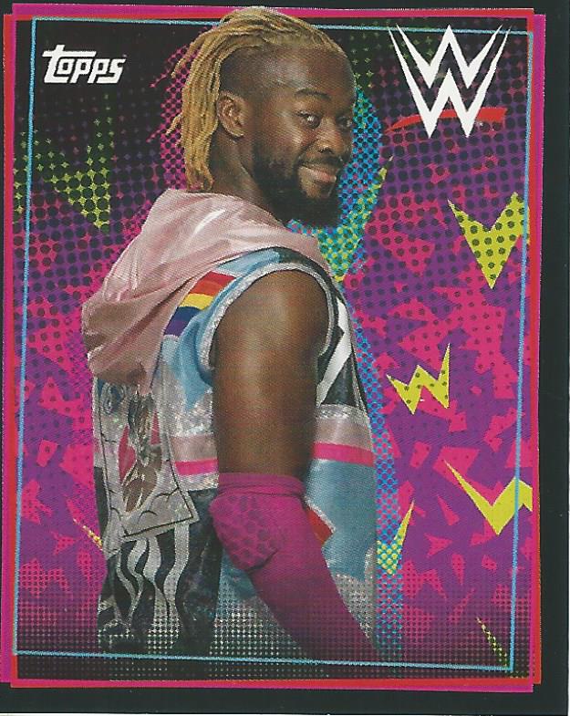 WWE Topps Road to Wrestlemania Stickers 2021 Kofi Kingston #299