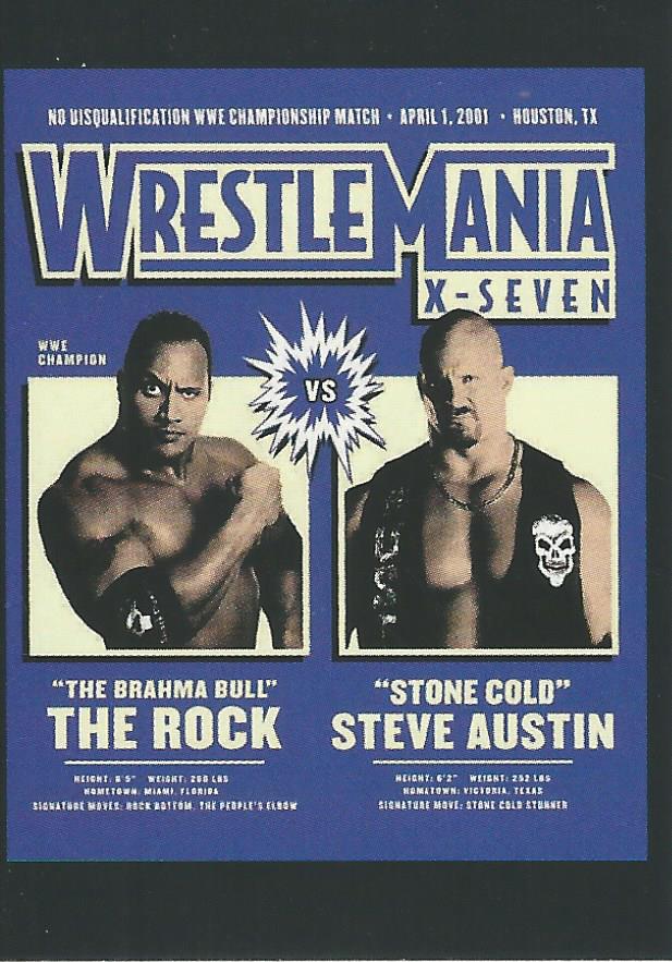 WWE Panini 2022 Sticker Collection The Rock vs Stone Cold Steve Austin #299