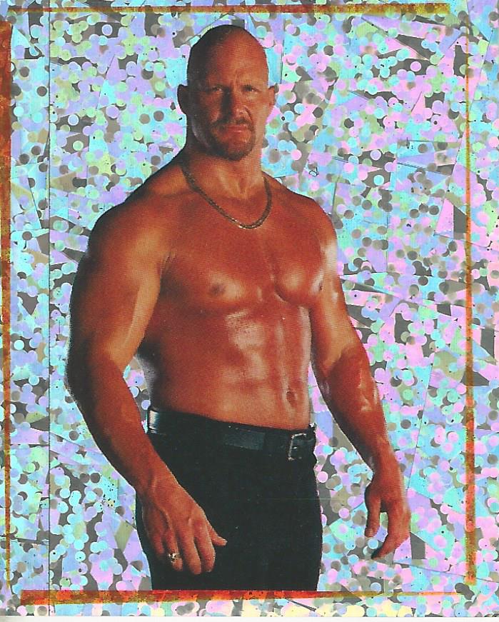 WWF Smackdown Stickers 2000 Stone Cold Steve Austin Foil #29