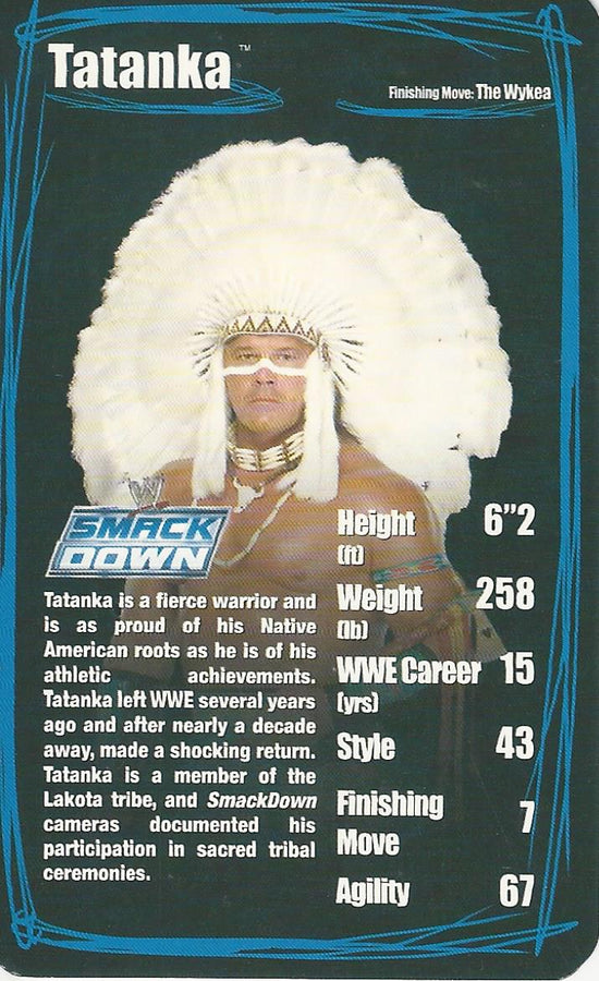 WWE Top Trumps 2006 Superstars 2 Tatanka trading card PW Catalog