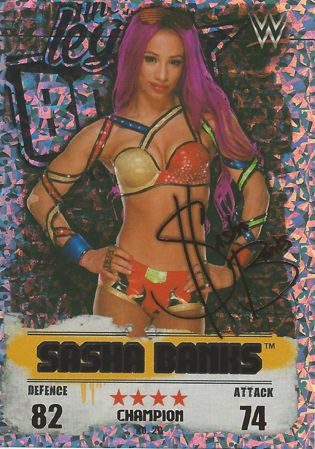 WWE Topps Slam Attax Takeover 2016 Sasha Banks Red Champion #29