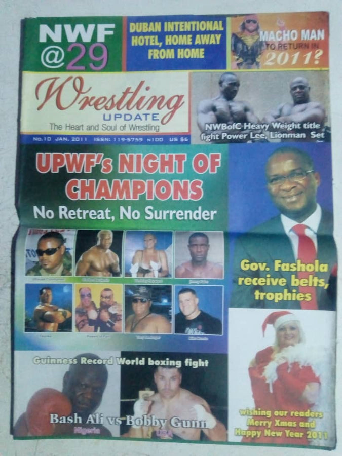Wrestling Update from Nigeria January 2011 Magazine PWcatalog