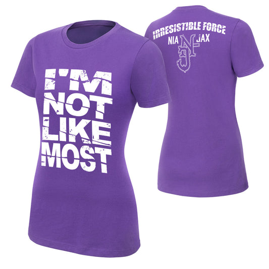 Nia Jax "I'm Not Like Most" Purple Women's Authentic T-Shirt T-Shirt PW Catalog