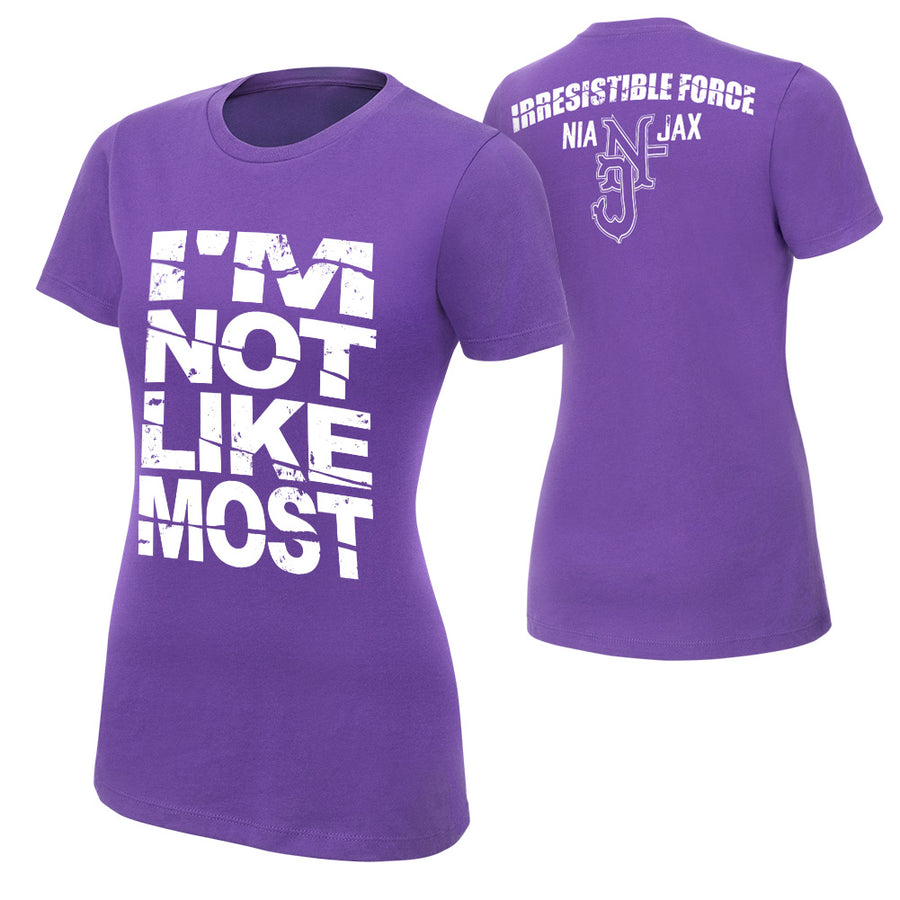 Nia Jax "I'm Not Like Most" Purple Women's Authentic T-Shirt T-Shirt PW Catalog