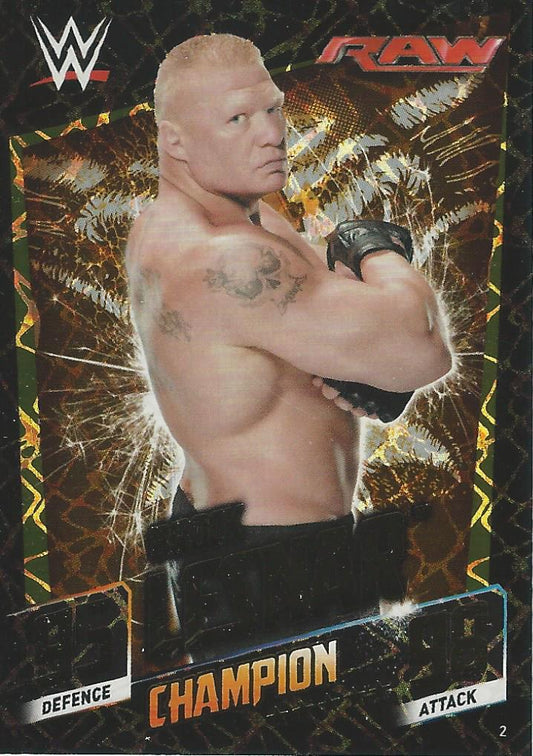 WWE Topps Slam Attax 2015 Then Now Forever Brock Lesnar Champion #2