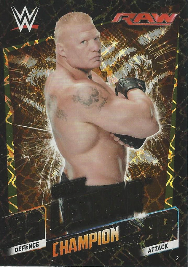 WWE Topps Slam Attax 2015 Then Now Forever Brock Lesnar Champion #2