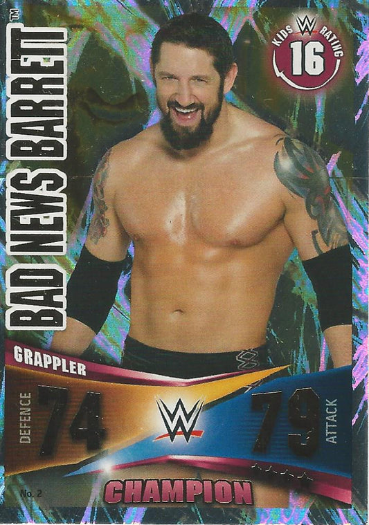 WWE Topps Slam Attax Rivals 2014 Bad News Barrett Champion #2
