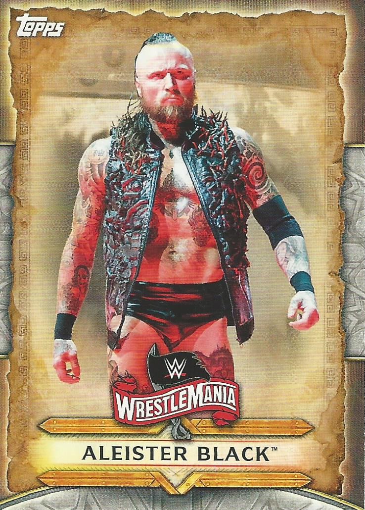 WWE Topps Road to Wrestlemania 2020 Aleister Black WM-2 trading card PW Catalog