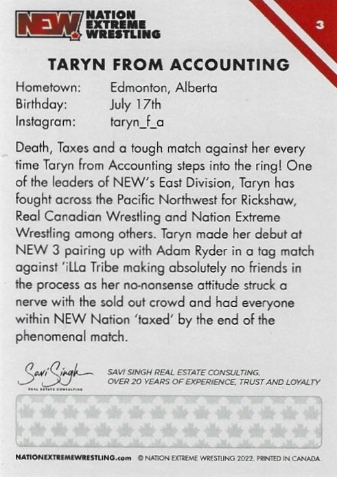 Taryn From Accounting trading card PW Catalog
