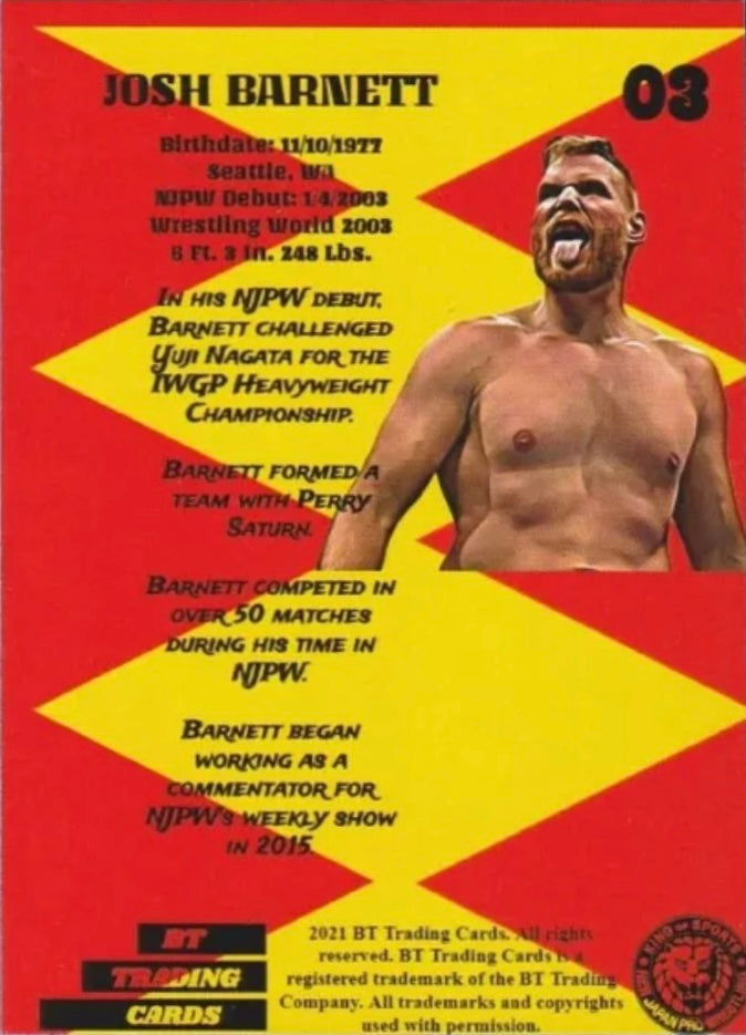Josh Barnett trading card PW Catalog