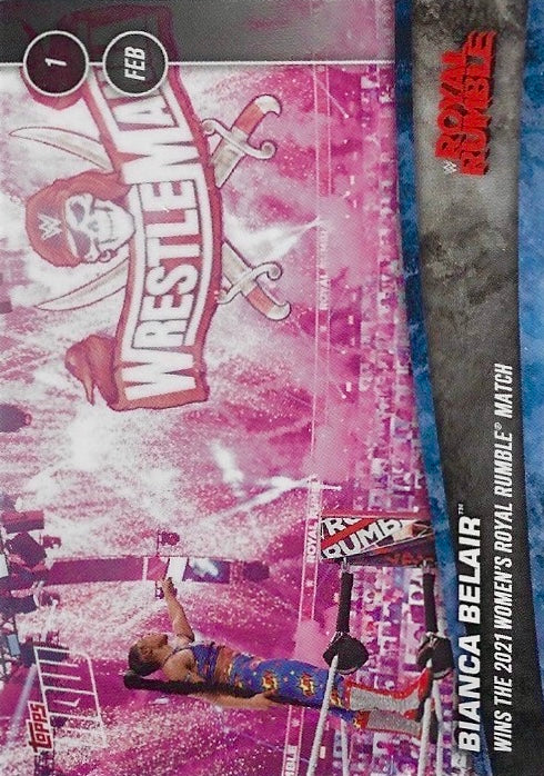 Bianca Belair Wins the 2021 Women’s Royal Rumble Match trading card PW Catalog