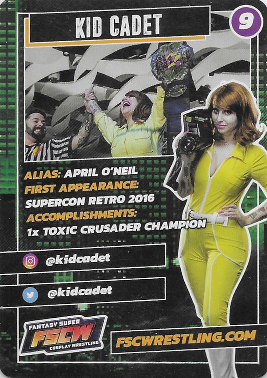 April O’neil / Kid Cadet trading card PW Catalog