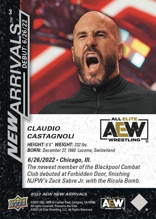 Claudio Castagnoli trading card PW Catalog