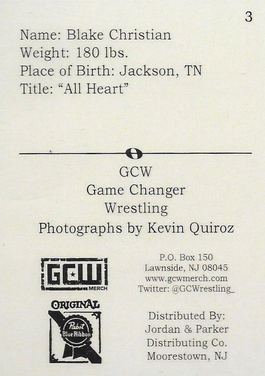 Blake Christian trading card PW Catalog