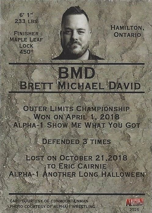Brett Michael David – Outer Limits Champion