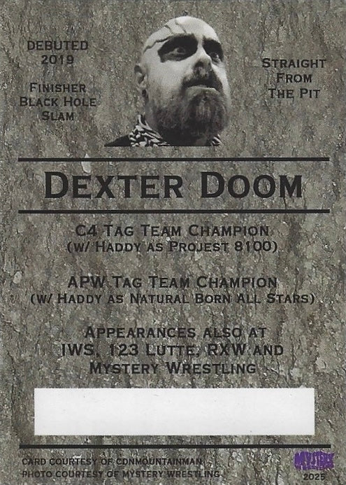 Dexter Doom trading card PW Catalog