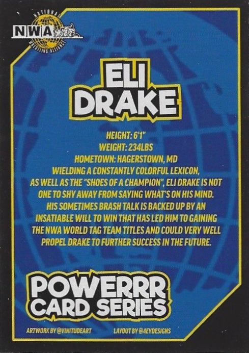ELI Drake trading card PW Catalog