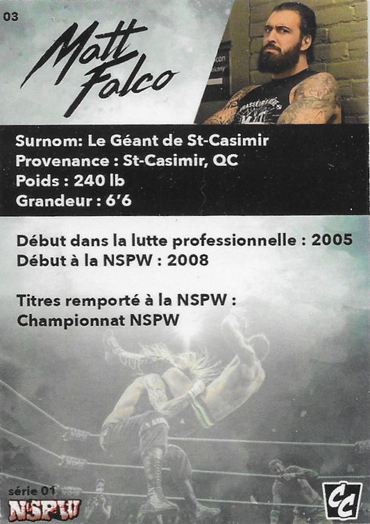 Matt Falco trading card PW Catalog