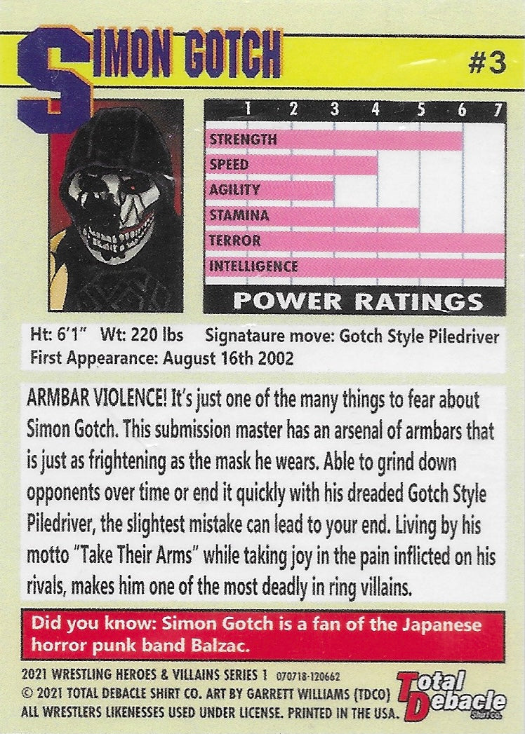 Simon Gotch trading card PW Catalog