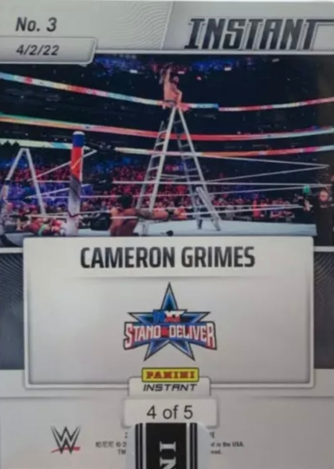 Cameron Grimes – Grimes Wins NXT North American Championship trading card PW Catalog