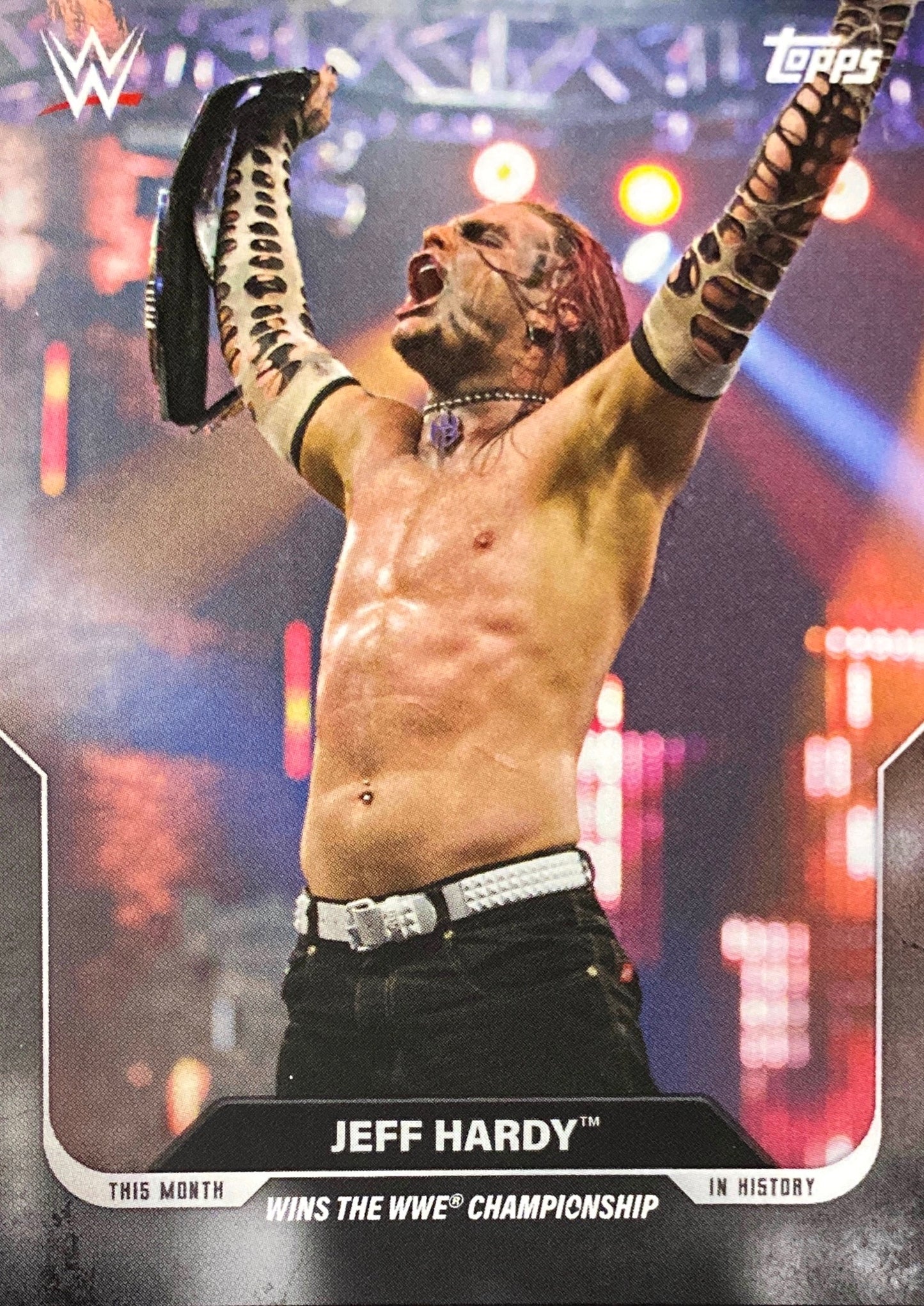 Armageddon – December 14, 2008 Jeff Hardy Wins the WWE Championship trading card PW Catalog