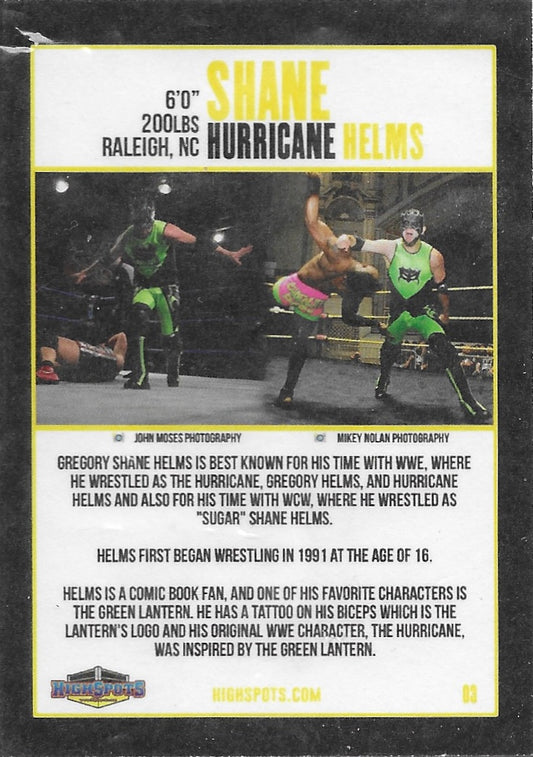 Shane “Hurricane” Helms trading card PW Catalog