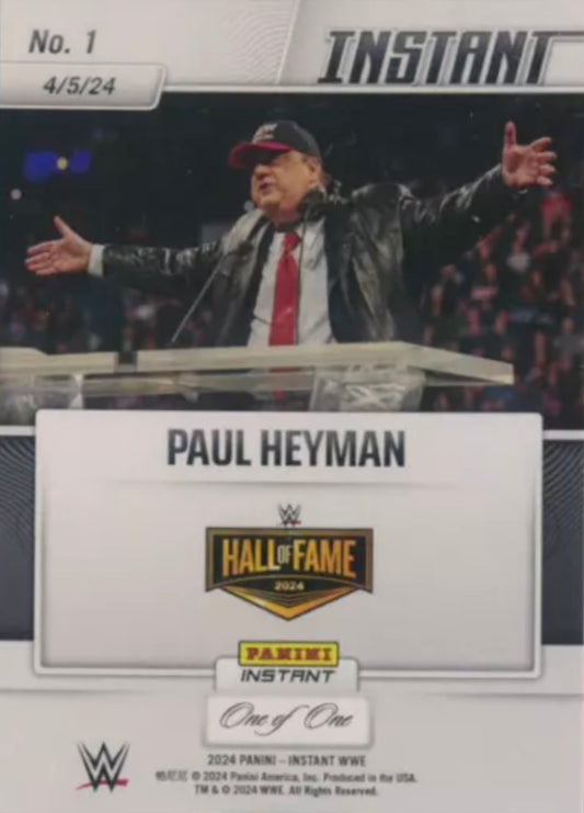 Paul Heyman – Paul Heyman Gets Inducted Into the WWE Hall of Fame trading card PW Catalog
