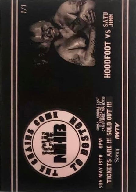 ICW NHB the Chains Come to Boston – Hoodfoot vs Satu Jinn trading card PW Catalog