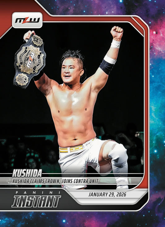 Kushida – Kushida Claims Crown, Joins Contra Unit trading card PW Catalog
