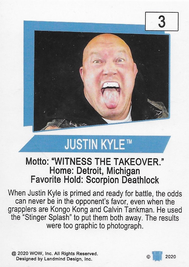 Justin Kyle trading card PW Catalog