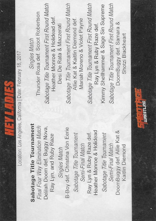HEY Ladies trading card PW Catalog