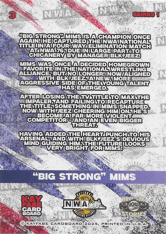 “Big Strong” Mims trading card PWcatalog