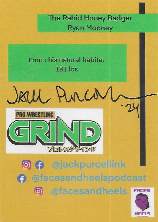 The Rabid Honey Badger Ryan Mooney trading card PW Catalog