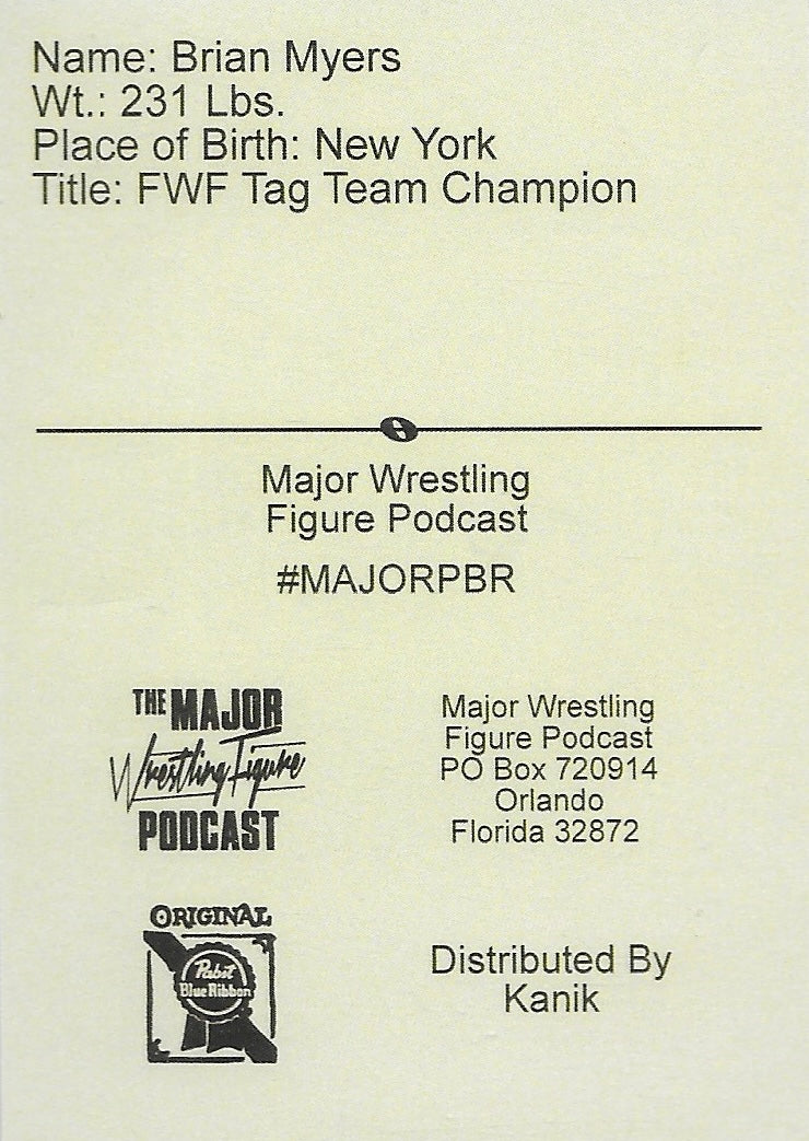 Brian Myers trading card PW Catalog