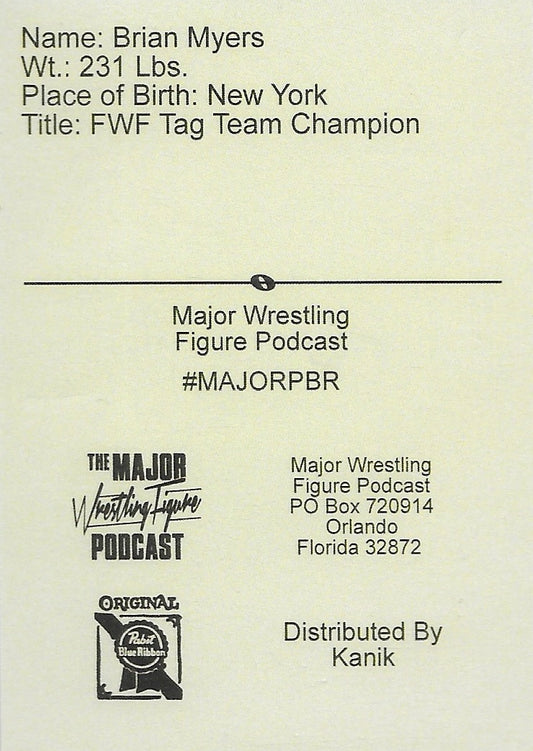 Brian Myers trading card PW Catalog