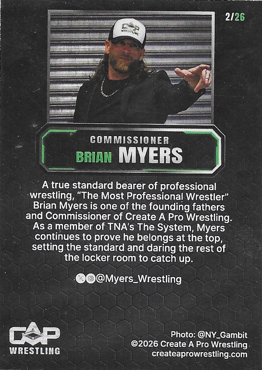 Commissioner Brian Myers trading card PWcatalog