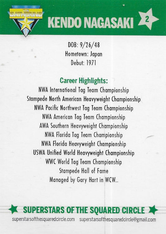 Kendo Nagasaki trading card PW Catalog