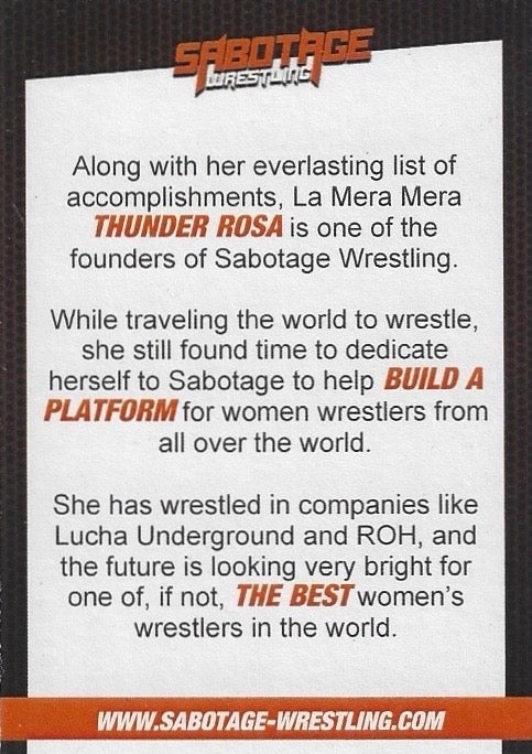 Thunder Rosa trading card PW Catalog