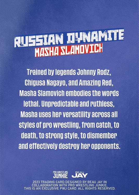 Russian Dynamite Masha Slamovich trading card PW Catalog
