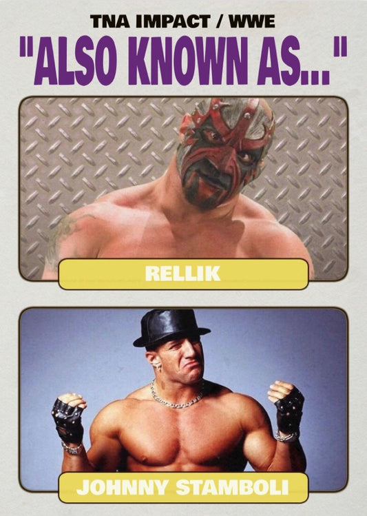 Rellik / Johnny Stamboli trading card PW Catalog