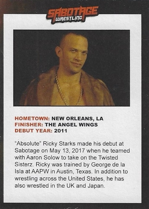 Ricky Starks trading card PW Catalog