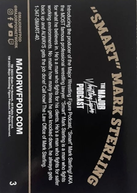 “Smart” Mark Sterling trading card PW Catalog
