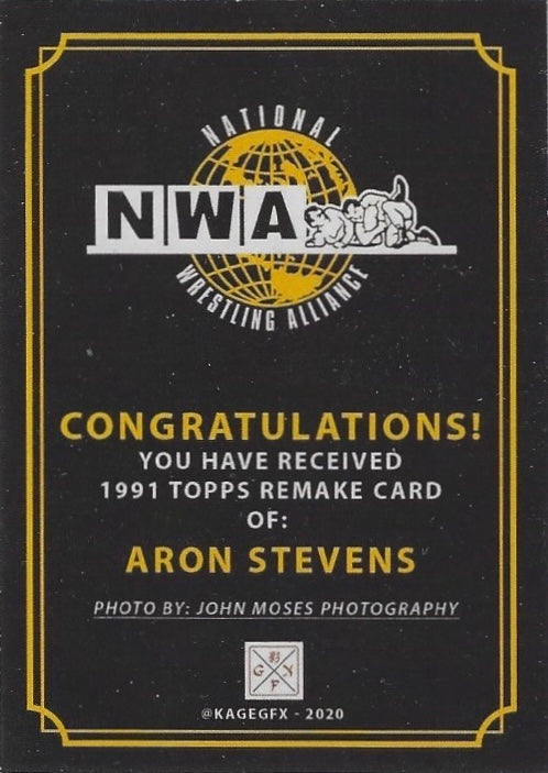 Aron Stevens NWA National Champion trading card PW Catalog