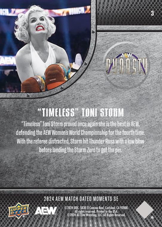 “Timeless” Toni Storm – “Timeless” Toni Storm Continues HER Reign AS AEW Women’s World Champion With Win Over Thunder Rosa