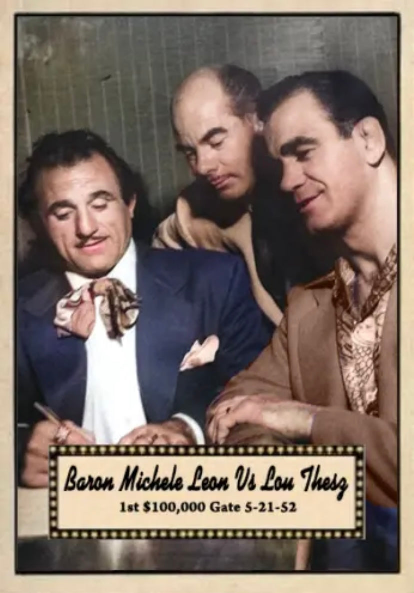 Baron Michele Leon vs LOU Thesz trading card PW Catalog